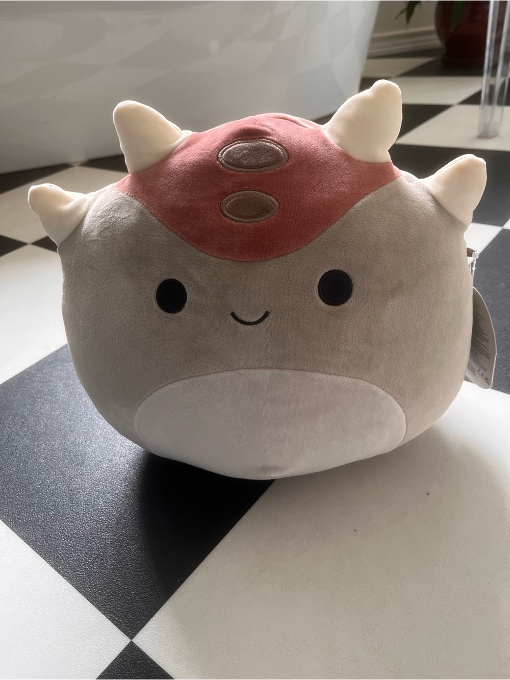 NWT! Squishmallows “Ainhoca” Plush. Gray & Red/Brown. 14”